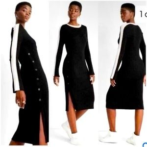 Future Collective Kahlana Barfield Ribbed Sweater Dress, L